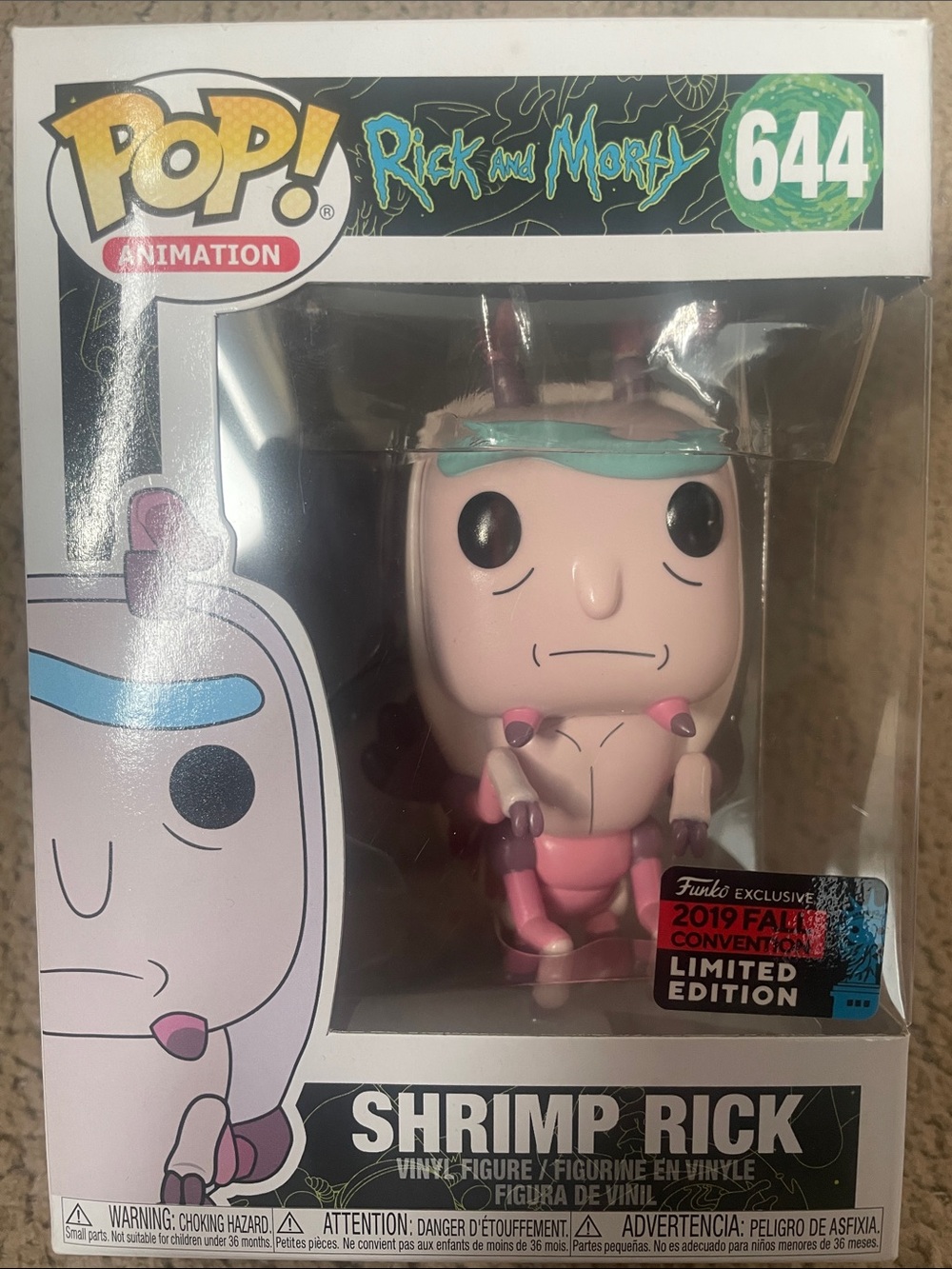 Funko Pop! Animation Shrimp Rick - Pink, Teal, Black